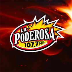 La Poderosa 107.7 FM logo
